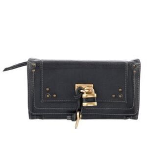 Chloe Paddington Leather Wallet with Lock and Key, Authenticated Vintage